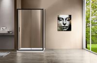 Душевой уголок Vincea Garda 130x100 профиль Черный стекло прозрачное арт-VSR-1G1013CLB — фото 3, Прямоугольные душевые уголки