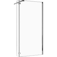 Душевая перегородка WeltWasser WW400 80G+30G профиль Хром стекло прозрачное арт-10000002946 — фото 1, Душевые перегородки