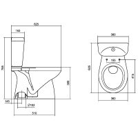 Унитаз компакт Santek Анимо с бачком и сиденьем арт-1WH110038 — фото 9, Напольные унитазы