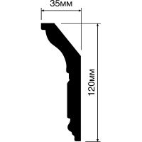 Карниз HIWOOD 2000x120x35 мм арт-L1902 — фото 2, Карнизы