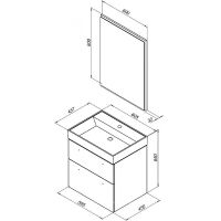 Товар: Тумба под раковину Aquanet Nova 60 подвесная Дуб рошелье арт-242278 - фото 2 Тумба под раковину Aquanet Nova 60 подвесная Дуб рошелье арт-242278 — фото 2, Тумбы под раковину