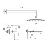 Душевая система Gappo Futura Белый Хром арт-G7117-8 — фото 10, Встраиваемые душевые комплекты
