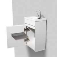 Тумба под раковину BelBagno Pietra Mini 40 подвесная Bianco Lucido арт-PIETRA MINI-400-1A-SO-BL-L — фото 4, Тумбы под раковину