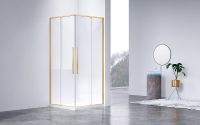 Товар: Душевой уголок Vincea Slim-N 100x90 профиль Брашированное золото стекло прозрачное арт-VSS-4SN9010CLG - фото 3 Душевой уголок Vincea Slim-N 100x90 профиль Брашированное золото стекло прозрачное арт-VSS-4SN9010CLG — фото 3, Прямоугольные душевые уголки