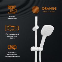 Душевая система Orange Karl Белая арт-M05-934w — фото 4, Душевые стойки
