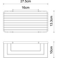 Полка корзина WasserKRAFT Белая арт-K-711W — фото 4, Полки для ванной и душа