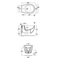 Биде Simas Vignoni VI19 bi*1 подвесное Белое арт-VI19bi*1 — фото 3, Биде подвесные