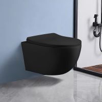 Унитаз Ceruttispa Orlter Aria MBF подвесной Черный матовый с сиденьем Микролифт арт-CT10017 — фото 3, Подвесные унитазы