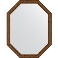 Зеркало Evoform Octagon 70x90 в багетной раме - Виньетка состаренная бронза 56 мм арт-BY 7032 — фото 1, Зеркала в ванную комнату