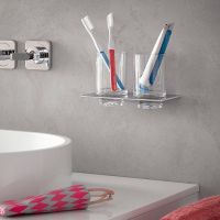 Стакан для зубных щеток Emco Art двойной Хром арт-1625 001 00 — фото 4, Стаканы для зубных щеток