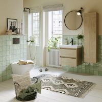 Шкаф пенал Aqwella Astrid 35 подвесной Дуб Давос арт-AST0535DD — фото 4, Пеналы для ванной комнаты