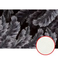 Фреска Ortograf Levity 33369 Фактура флок FLK Флизелин (4*2,7) Черный/Серый, Перья арт-33369 (флок FLK) — фото 1, Фрески