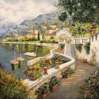 Фреска Ortograf Городской пейзаж живопись 11832 Фактура бархат FX Флизелин (2,7*2,7) Зеленый/Разноцветный, Город/Пейзаж/Живопись арт-11832 (бархат FX) — фото 2, Фрески