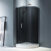 Душевой уголок AM.PM Like Solo Slide 90x90 профиль Хром матовый стекло тонированное арт-W83G-315-090CG64 — фото 2, Душевые уголки четверть круга