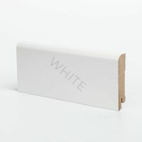 Плинтуса Deartio Эконом Белый МДФ 2050х80х16 мм арт-W02-80 — фото 1, Напольные плинтусы