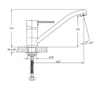 Смеситель для кухни Agger Punctual Хром арт-A1600000 — фото 2, Смесители для кухни