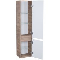 Шкаф пенал Iddis Zodiac 35 подвесной Белый матовый под Дерево арт-ZOD35A0i97 — фото 3, Пеналы для ванной комнаты