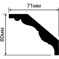Карниз HIWOOD 2000x60x71 мм арт-A90E2 — фото 2, Карнизы