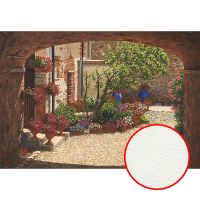 Фреска Ortograf Городской пейзаж живопись 7207 Фактура флок FLK Флизелин (4*2,75) Коричневый/Разноцветный, Город/Цветы/Живопись арт-7207 (флок FLK) — фото 1, Фрески