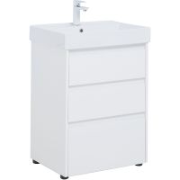 Тумба под раковину Aquanet Nova Lite 60 Белый глянец арт-302469 — фото 1, Тумбы под раковину