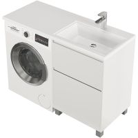 Тумба с раковиной Creto Cafor 120 R Белый глянец арт-19-W120R — фото 8, Тумбы с раковиной