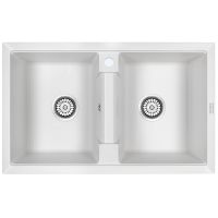 Кухонная мойка Paulmark Tandem 80/2 Белый арт-PM238150-WH — фото 1, Кухонные мойки