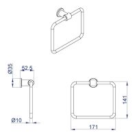 Товар: Кольцо для полотенец Azario Forny Хром арт-AZ-88311A - фото 2 Кольцо для полотенец Azario Forny Хром арт-AZ-88311A — фото 2, Полотенцедержатели