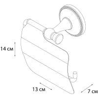 Держатель туалетной бумаги Grampus Alfa с крышкой Бронза арт-GR-9510 — фото 2, Держатели туалетной бумаги