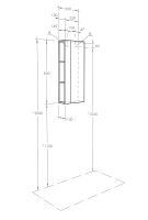 Подвесной шкаф Aquaton Терра 35 Дуб кантри Антрацит арт-1A247103TEKA0 — фото 11, Шкафы для ванной