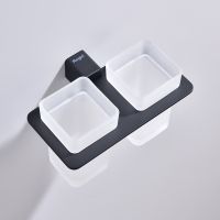 Стакан для зубных щеток Raglo двойной Черный матовый арт-R301.08.06 — фото 7, Стаканы для зубных щеток