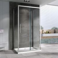 Душевой уголок Abber Schwarzer Diamant 110x85 профиль Хром стекло прозрачное арт-AG30110H-S85-S85 — фото 1, Прямоугольные душевые уголки