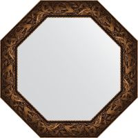 Зеркало Evoform Octagon 79х79 в багетной раме - Византия бронза 99 мм арт-BY 3837 — фото 1, Зеркала в ванную комнату