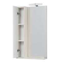 Зеркальный шкаф Aquaton Бекка PRO 50 с подсветкой Белый Дуб сомерсет арт-1A214502BAC20 — фото 2, Зеркальные шкафы в ванную