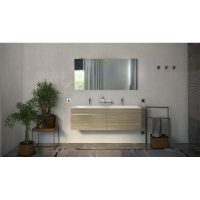 Тумба под раковину Velvex Pulsus 140 арт-tp.PUL.PUL.140.2Y дуб сонома — фото 2, Тумбы под раковину