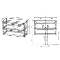Тумба под раковину Style Line Марелла 70 Люкс Plus подвесная Белый глянец антискрейтч арт-СС-00002408 — фото 6, Тумбы под раковину