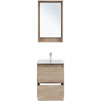 Тумба под раковину Aquanet Милан 50 подвесная Дуб светлый арт-336381 — фото 12, Тумбы под раковину