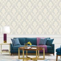 Обои Bernardo Bartalucci Palazzo Винил на флизелине (1,06*10,05) Серый, Дамаск арт-5045-4 — фото 2, Обои для стен