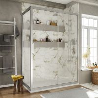 Душевой уголок STWORKI Эстерсунд 120x80 3GW012TTKK000 профиль Хром матовый стекло прозрачное арт-409032 — фото 5, Прямоугольные душевые уголки