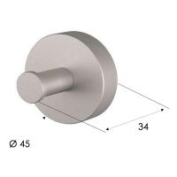 Крючок Remer X-Style Inox Нержавеющая сталь арт-SSXI50 — фото 2, Крючки для полотенец