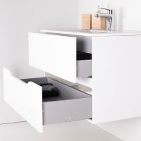 Тумба с раковиной Orange Line 80 подвесная Белая матовая арт-Li-80Tuw+Ra — фото 10, Тумбы с раковиной