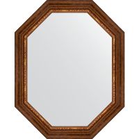 Зеркало Evoform Octagon 76x96 в багетной раме - Римская бронза 88 мм арт-BY 7172 — фото 1, Зеркала в ванную комнату