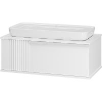 Тумба с раковиной Brevita Savoy 90 подвесная Белая матовая арт-УТ000014905 — фото 1, Тумбы с раковиной