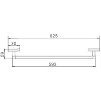 Полотенцедержатель Haiba Хром арт-HB1901 — фото 2, Полотенцедержатели