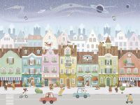 Фреска детская Ortograf Little Friends 34351 Фактура бархат FX Флизелин (4*3) Разноцветный, Мультимедия арт-34351 (бархат FX) — фото 2, Фрески