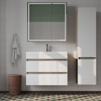 Тумба с раковиной Iddis Zodiac 80 подвесная Белая матовая Дерево арт-ZOD8AB0i95K — фото 6, Тумбы с раковиной