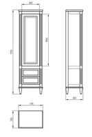 Шкаф пенал Migliore Kantri 50 Синий арт-26725 — фото 3, Пеналы для ванной комнаты