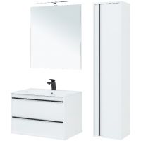 Тумба под раковину Aquanet Lino 80 подвесная Белая матовая арт-253903 — фото 3, Тумбы под раковину