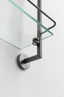 Стеклянная полка Allen Brau Priority Графит брашированный арт-6.31015-MG — фото 3, Полки для ванной и душа