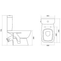Унитаз компакт Santek Нео Лайт с бачком и сиденьем Микролифт арт-1WH302471 — фото 7, Напольные унитазы