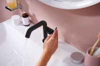 Товар: Смеситель для раковины Hansgrohe Tecturis S Черный матовый арт-73320670 - фото 2 Смеситель для раковины Hansgrohe Tecturis S Черный матовый арт-73320670 — фото 2, Смесители для раковины